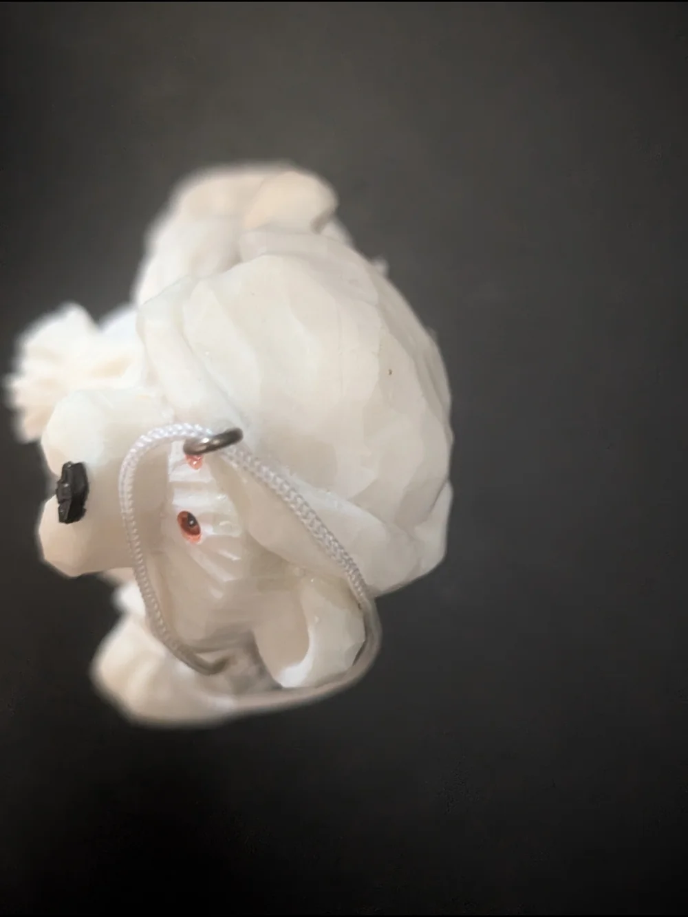 White Christmas Santa bear ornament 8-2026OT